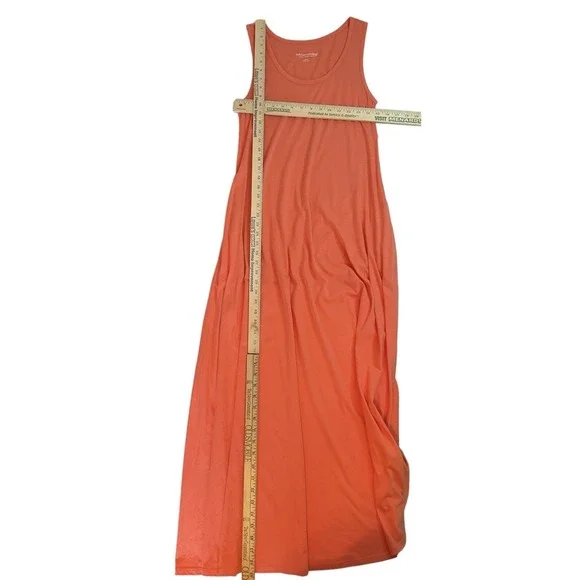 Soft Surroundings Women's Sz S Santiago A-Line Maxi Dress Scoop Neck Pockets - Picture 9 of 9